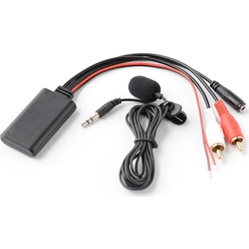 Bluetooth-compatible A2DP Music Streaming 12V To Car Stereo Radio RCA 3.5mm Aux In Adapter 2RCA Male Head
