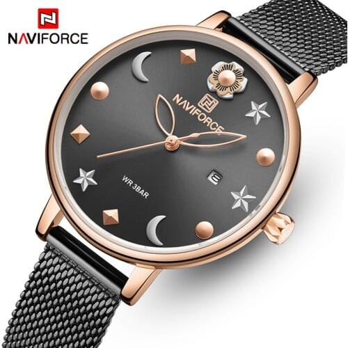 Luxury Brand NAVIFORCE Women Watches Sport Waterproof Wrist Watches Casual Ladies New Fashion Quartz Clock Relogios Feminino