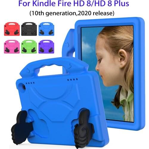 Case for All-New Kindle Fire HD 8 &Plus Tablet 2020(10th Gen),with Handle Stand EVA Lightweight Dropproof Stand Kids Tablet Case