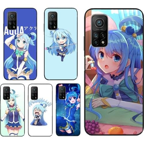 Aqua Konosuba Phone Cover For Xiaomi Mi 11 Lite Ultra 9T 10T Pro Note 10 POCO F3 F2 M3 X3 NFC Pro Case