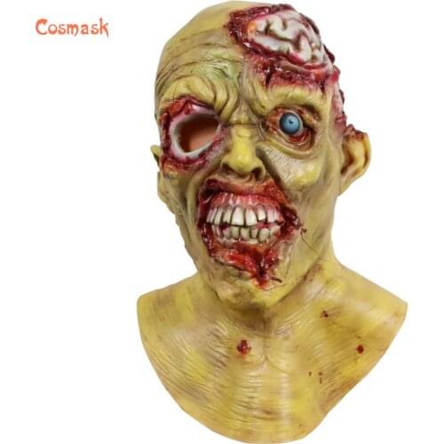 Cosmask Halloween Zombia Scary Mask Novelty Scary Latex Mask Halloween Costume Mask Cosplay Party Mask