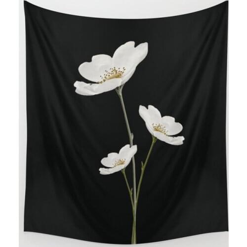Flowers Wall Tapestry Cover Beach Towel Picnic Yoga Mat Home Decoration