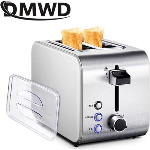 DMWD Electric automatic bread toaster fast heating sandwich maker stainless steel toast machine kitchen breakfast cooking tools