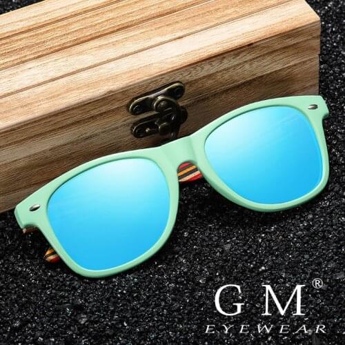 GM 2020 Classic Frame Driving Sunglasses Women/Men Brand Designer Natural Wooden Sunglasses Retro Modis Oculos With in Box