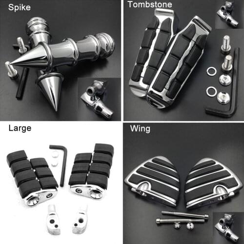 Spike Rear Foot Pegs For 97-04 Suzuki Marauder 800 VZ800 / 2013-2015 Bouleavard C90 Passenger footpeg Rest Pedal Billet Rubber