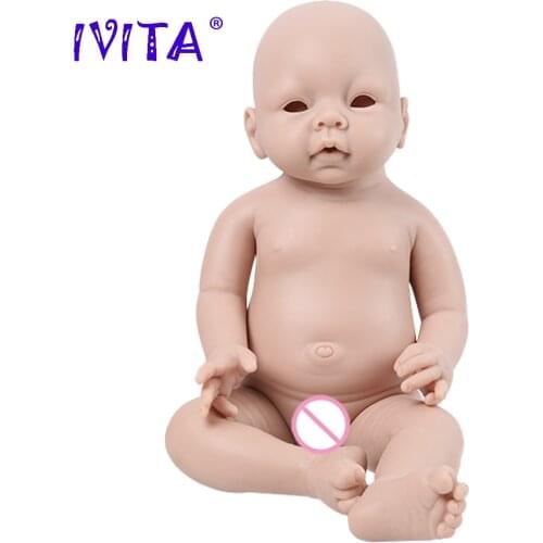 IVITA WG1506 51cm 3200g Silicone Reborn Baby Doll Unpainted Unfinished Soft Dolls DIY Blank Toys Kit for Children Christmas Gift