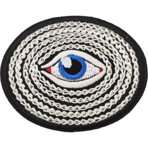 Mystic Magic Eye Embroidered Patch Occult Surreal Iron On Gothic Art Mexican