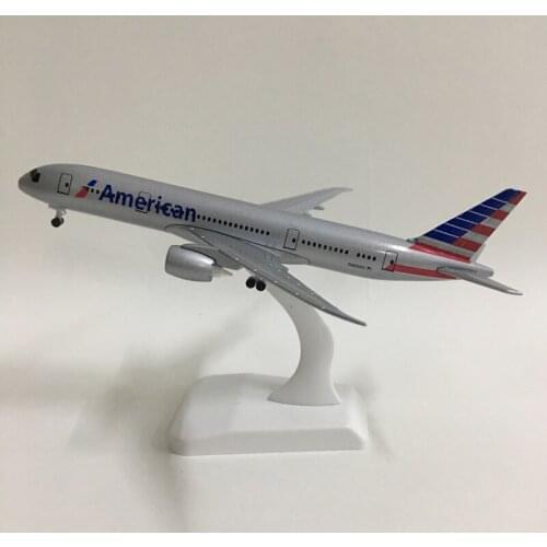 20CM Plane Model Airplane Model American Airlines Boeing 787 Aircraft Model Diecast Metal Airplanes Model 16cm 1:400 Plane Toys