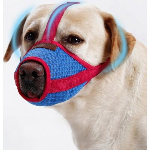 5 Size Adjustable Mesh Breathable Small&Large Dog Mouth Muzzle Anti Bark Bite Chew Dog Muzzles Training Products Pet Supply