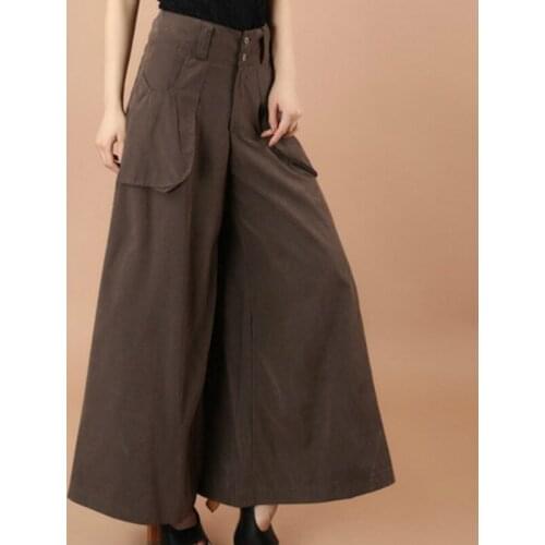 Plus Size 4XL 5XL Spring Autumn Cotton New Casual Pants Women Female Loose High Waist Wide Leg Pants Casual Trousers