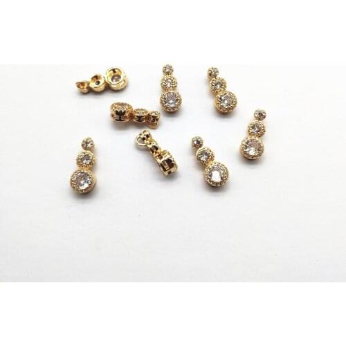 New arrival! 18x8mm 40pcs Zircon/ Copper Drop shape Connectors for Earrings Making Earrings parts hand Made Jewelry DIY
