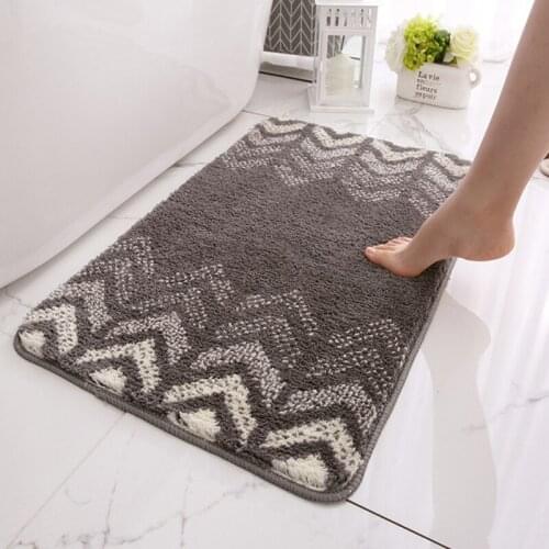 New Thicken Gradient Color Flocking Floor Mat Home Bathroom Bedside Bedroom Entrance Doormat Kitchen Absorbent Non-Slip Foot Pad