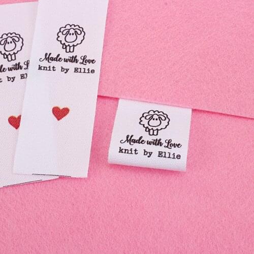 Custom Sewing Labels, Personalized Brand, Clothing Tags, Logo, Business Name, Sewing Gift, Knitting Crochet (MD5035)