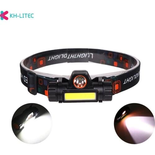 XPE+COB Built-in 1200 mAh Battery LED Headlamp COB Work Light 2 Modes With Magnet Waterproof Headlight Head Lamp Flashlight