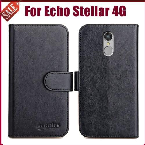 Luxury Flip Leather Case for Echo Stellar 4G Case 100% Special Wallet Cover Funda Card Holder Mobile Phone Bag