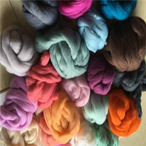 Felting wool 36Pcs/Lot Merino Wool Fibre Roving For Needle Felting Hand Spinning DIY Fun Doll Needle work Wool Felt poke 5g/Pc