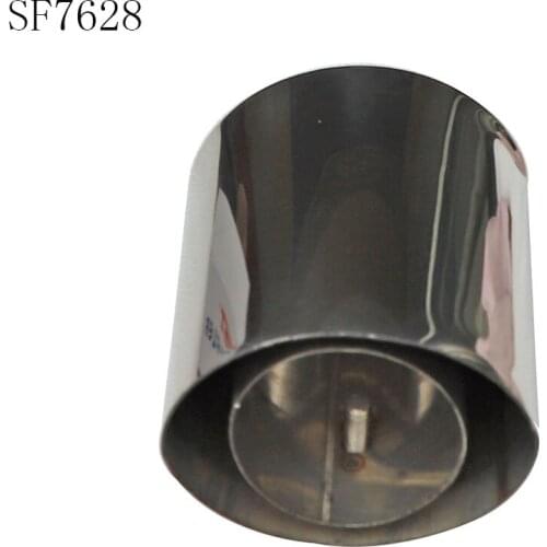Universal Car Exhaust Muffler Tip Round Stainless Steel Pipe Chrome Exhaust Tail Muffler Tip Pipe Silver