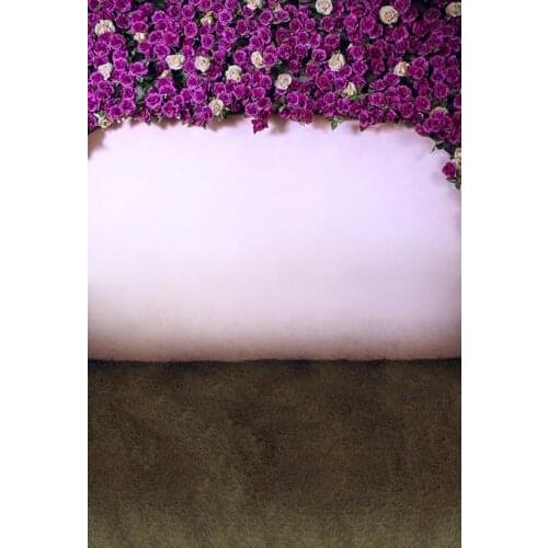 Valentines day photo backgrounds vinyl purple flowers decoration photography backdrops for photo Studio props photocall CM-7248