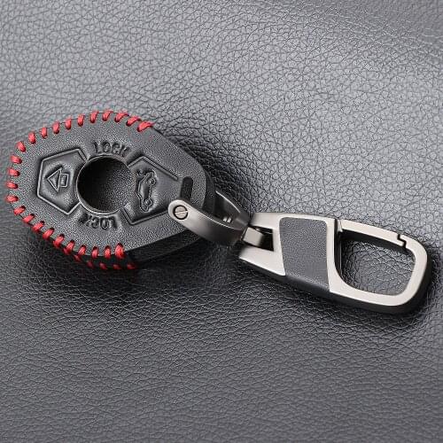 High quality leather key case for BMW X3 X5 Z3 Z4 3 5 7 Series E38 E39 E46 E83 M5 325i key protection shell dust collector