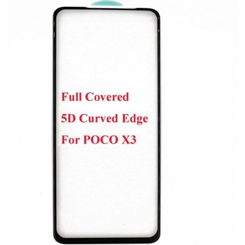 Full Covered 5D Curved Edge Tempered Glass for POCO X3 NFC