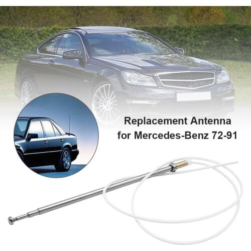 Stainless Steel Car FM AM Power Antenna Mast Replacement for Mercedes Benz W124 W126 W201 W201 C107 R107 201827000