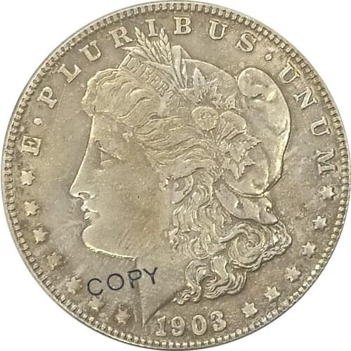 1903 United States Morgan 1 One Dollar Cupronickel Plated Silver Collectibles Copy Coins
