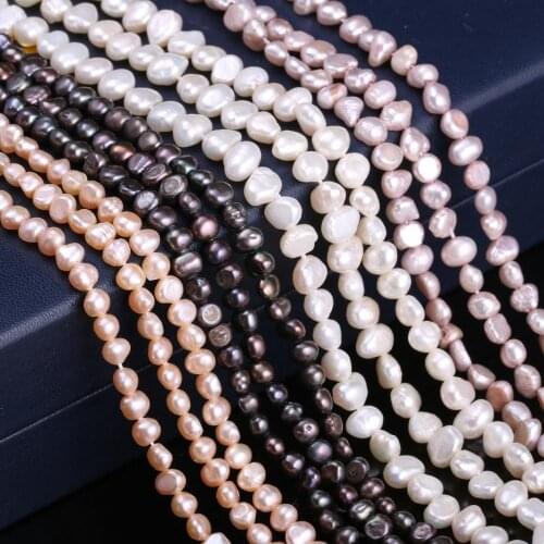 2020 Natural Pearl Loose Beads Black Freshwater Pearl Potat Shape Beads for Fashion Jewelry Making Necklace Accessories 14inch
