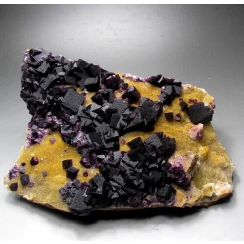 2900g Purple Fluorite Cluster on Matrix - crystals and stones healing Mineral specimen Home Decor feng shui decoration