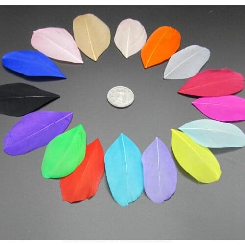 5-8cm Floating Head Feathers Natural Goose Feather Diy Jewelry Pendant Dyed 25 Colors Plumes Craft Decoration Material 50pcs/lot