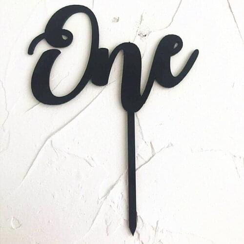 5pcs one design babys first birthday acrylic happy birthday one cake topper