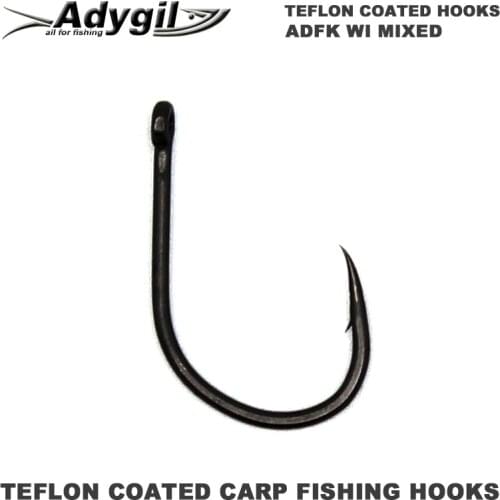 Adygil Matt Black Fishing Coated Carp Fishing Hooks Kits ADFK WI MIXED #2 #4 #6 #8 #10 100pcs/lot