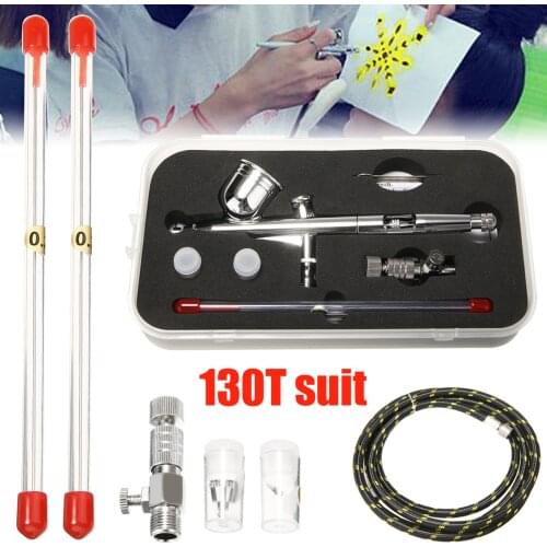 Dual Action Airbrush Air 0.2/0.5mm DIY Spray Tool Kit Gravity Feed Airbrush Spray Tool Paint For Art Paint Tattoo Cake