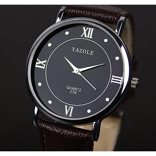 Top Brand YAZOLE Wrist Watch Men Watch Fashion Mens Watch Leather Waterproof Watches Clock relogio masculino erkek kol saati