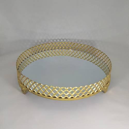 Decorative Mirrored Tray Promise Engagement Tray Presentation Tray 25 cm Aid Mubarak Decoration Ramadan Mubarak