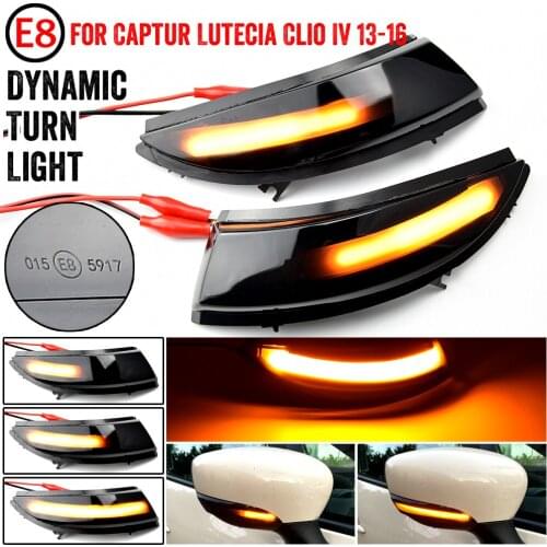 For Renault Clio IV MK4 BH RS Grandtour KH 2012 - 2016 Dynamic Blinker LED Turn Signal Light Side Mirror Indicator car