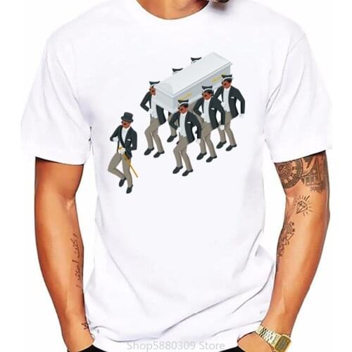 Mens T Shirt Coffin Dance Team White TShirt 2020 Funny Funeral Dance Dancing Men Clothes Streetwear soft printed T-shirt