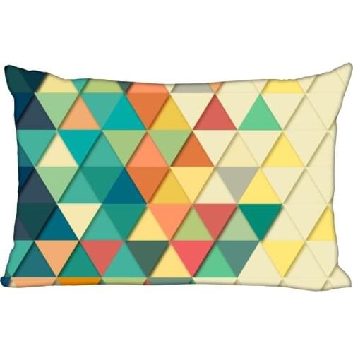 Geometry Background Pillowcase 45x35cm(One Side)Rectangle Zipper Pillow Case Bright Print Throw Wedding Decorative Pillowcase