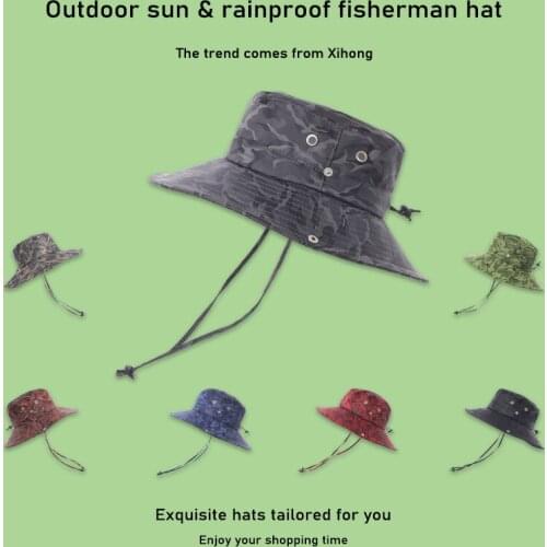 Emmer Hoed Camouflage Design Outdoor Men Women Cotton Cap Summer Panama Fashion Fold Sun Fishing Fisherman Hats Gorras Hombre