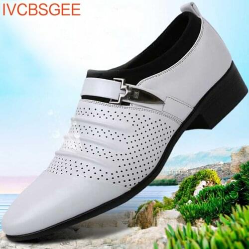 Classical Men Dress Shoes Flat Formal Mens Business Oxfords Casual Shoe PU Leather Shoes Slip-on Plus Size Male Footwear