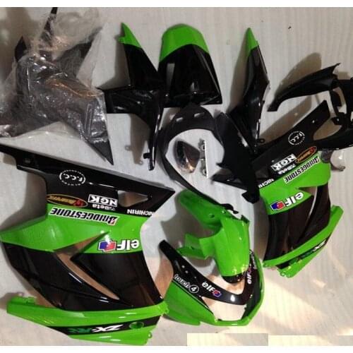 Injection mold Fairing kit for KAWASAKI Ninja ZX250R 08 09 10 12 ZX 250R EX250 2008 2012 ABS green black Fairings