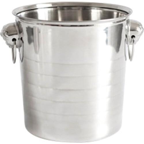 NEW-Stainless Steel Ice Punch Bucket Wine Beer Cooler Champagne Cooler Portable Bar Party Club Ice Bucket Container 3L