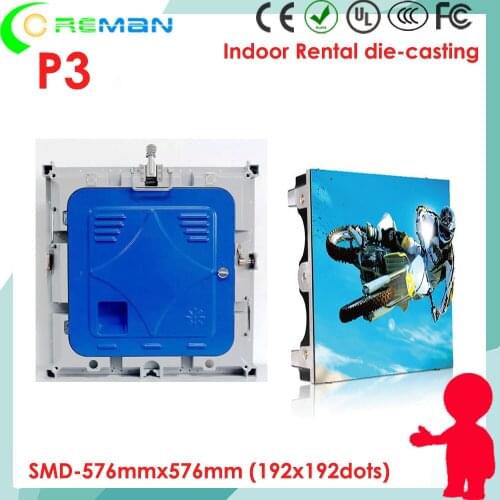 Single side double sided fast install led video screen p3 good video effect , small large jumbo Indoor led advertising screen p2