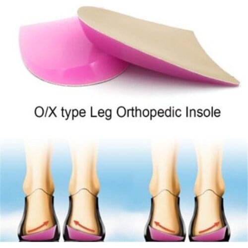 Orthopedic Insoles Shoe Inserts Medial & Lateral Heel Lift Silicone Pads Corrective O/X Type Leg For Women/Men