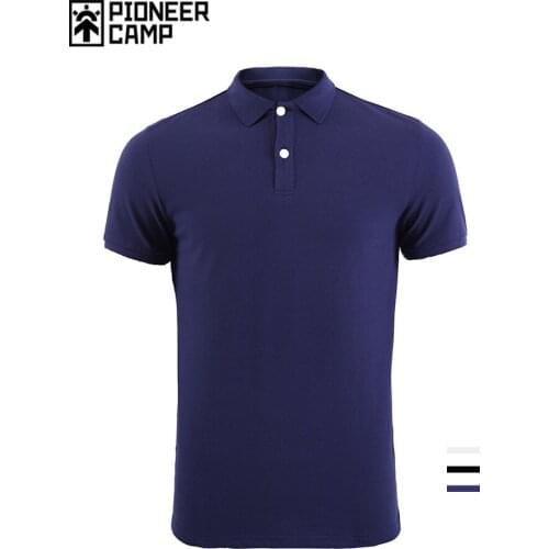 Pioneer Camp US Size Leisure Polo Men High Quality Men Cotton Short Sleeve Polo Male Plus Size Business Simple Mens Polo 409010Y