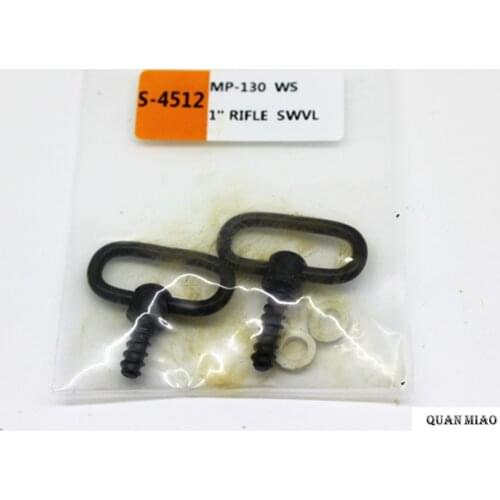 Guns Swivels Accessories Black Rifle Gun Sling Mounting Set Steel 1" Swivels & Screw Stud Base Hunting 2PCS