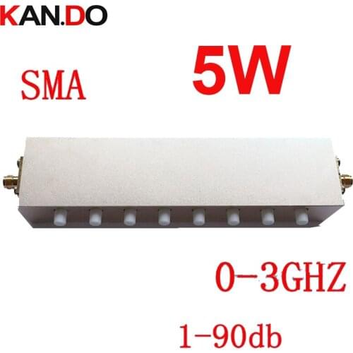 5W key press 0-90db ajustable radio frequency attenuator SMA connector DC-3Ghz attenuation connector RF COAXIAL jack Attenuator