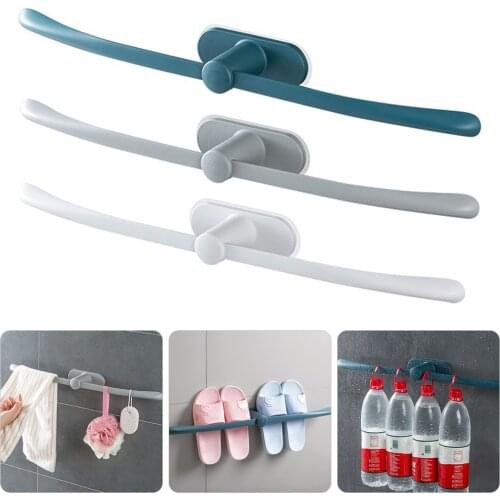 3 Color Towel Rack Waterproof Towel Holder Dual-End Wall-Mounted Towel Bar No Drill for Bathroom Kitchen Laundry Room Towel Rack