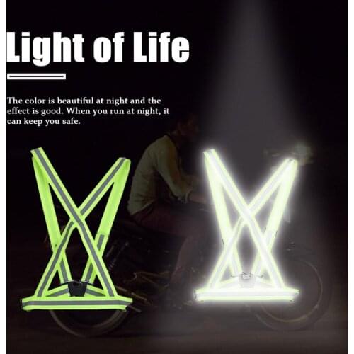 High Elastic Visibility Reflective Safety Jacket Breathable Traffic Night Work Security Running Cycling Safety Reflective Vest
