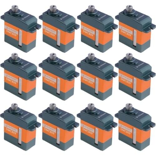 12PCS K-power DMC809 28G 3.5KG High Speed Coreless Motor Micro Digital Servo Motor for RC 450H Helicopter Airplane Drones Parts