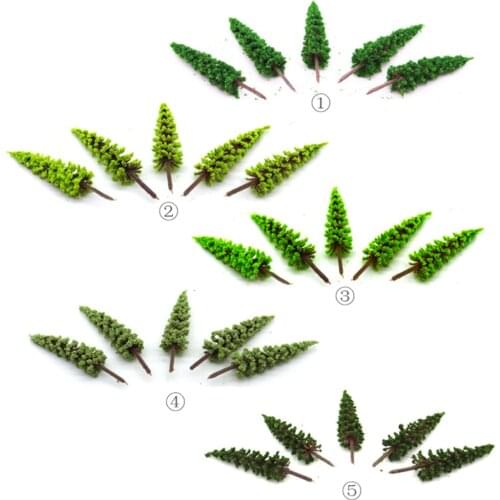 6.5CM green model tree toy 5 colors tower pine simulation plant layout building model making scene sand table DIY diorama